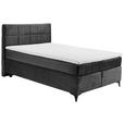 BOXSPRINGBETT 140/200 cm  in Schwarz  - Schwarz, Design, Holzwerkstoff/Kunststoff (140/200cm) - Xora