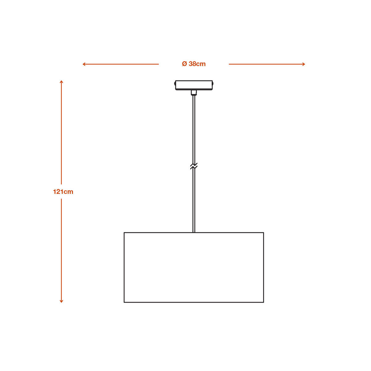 PENDELLEUCHTE 38/121 cm   - Dunkelgrau, KONVENTIONELL, Naturmaterialien/Metall (38/121cm) - Ledvance