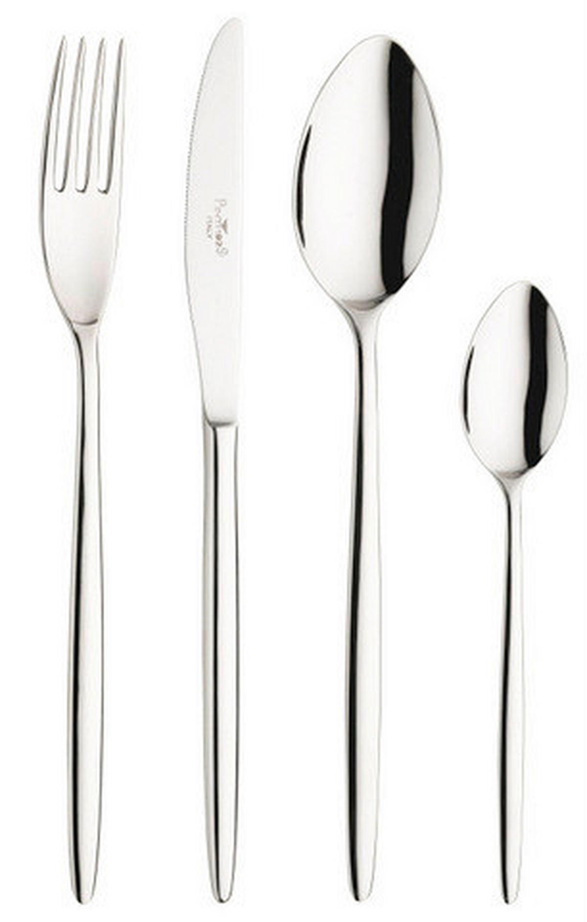 BESTECKSET OLIVIA 16-teilig Stahl  - Edelstahlfarben, Basics, Metall (25,5/7/5,3cm) - Pintinox