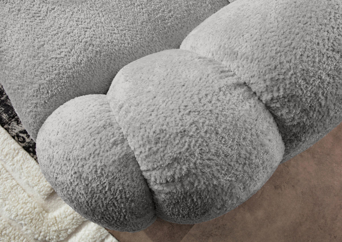 BIGSOFA in Chenille Schlammfarben  - Schlammfarben/Schwarz, KONVENTIONELL, Kunststoff/Textil (248/78/112cm) - Carryhome