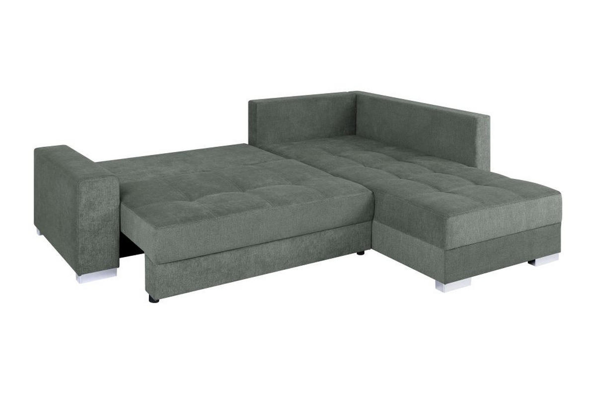 ECKSOFA Petrol Webstoff  - Chromfarben/Anthrazit, Design, Kunststoff/Textil (260/218cm) - P & B