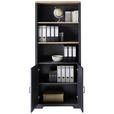 AKTENSCHRANK 86/204/38 cm  - Graphitfarben/Eiche Artisan, KONVENTIONELL, Holzwerkstoff (86/204/38cm) - Carryhome