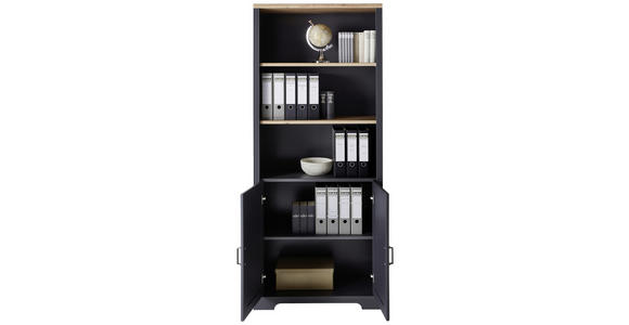 AKTENSCHRANK 86/204/38 cm  - Graphitfarben/Eiche Artisan, KONVENTIONELL, Holzwerkstoff (86/204/38cm) - Carryhome