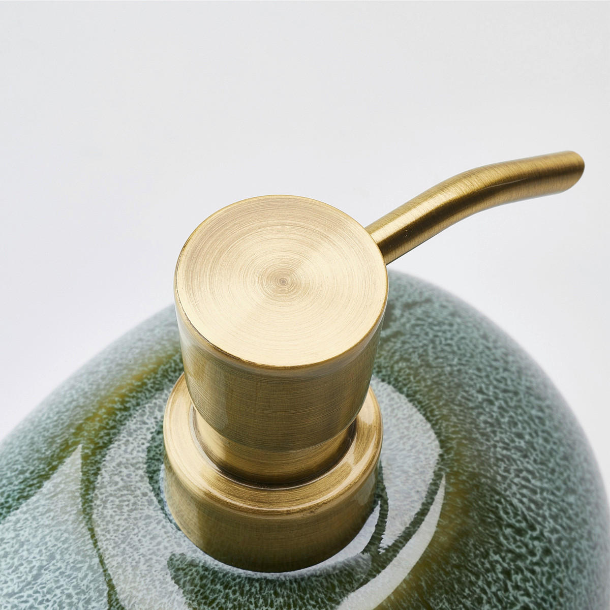 SEIFENSPENDER Keramik  - Goldfarben/Grün, Trend, Keramik (13/11/14cm) - Aquanova