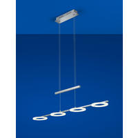 HÄNGELEUCHTE 106/33/12 cm   - Nickelfarben, Design (106/33/12cm) - Hell