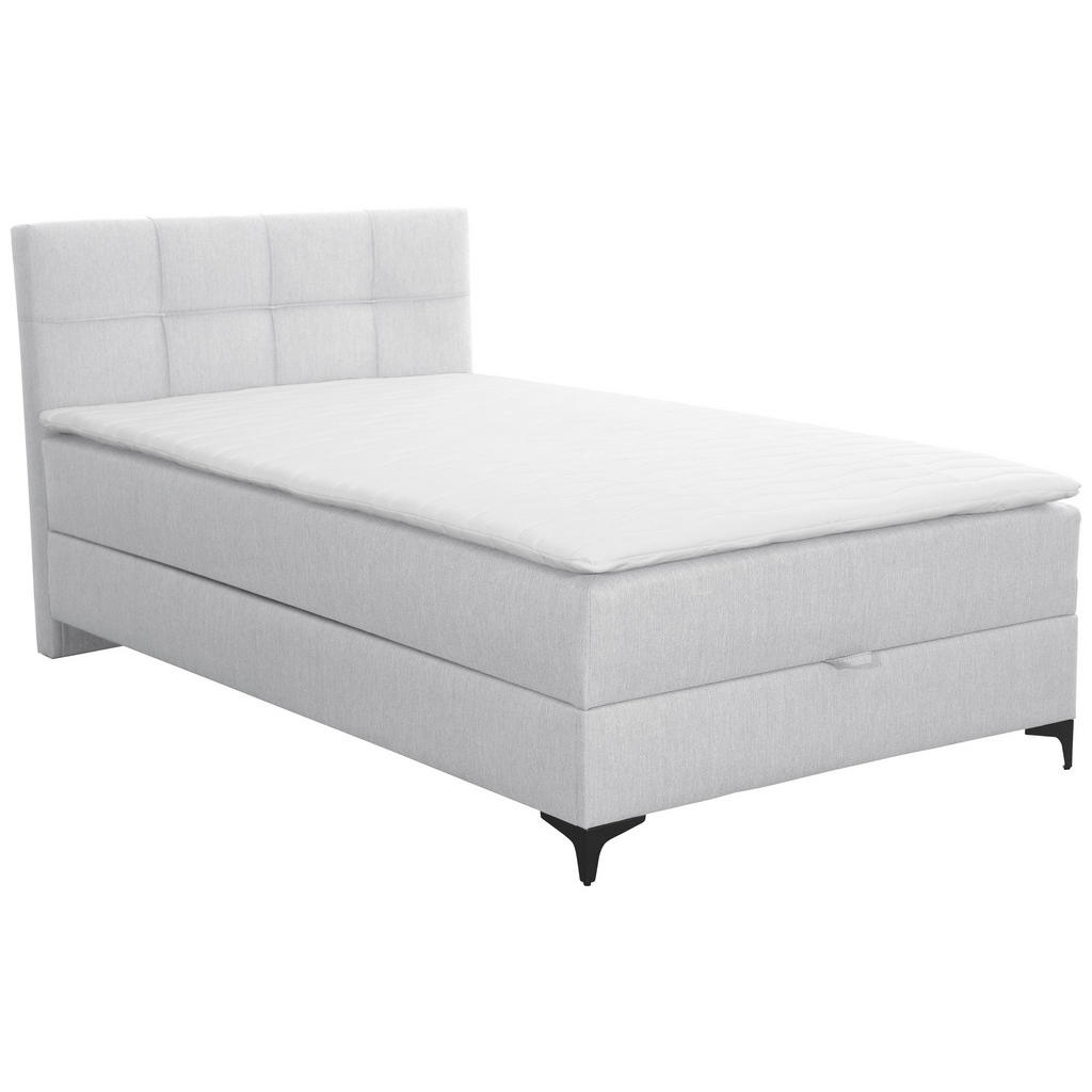 Polsterbett Mit Bettkasten 120x200 Cm Freddie Hellgrau