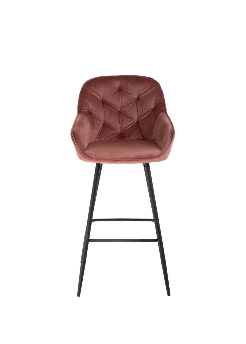 BAROVÁ STOLIČKA, ružová - čierna/ružová, Design, kov/textil (55/107/53cm) - Carryhome