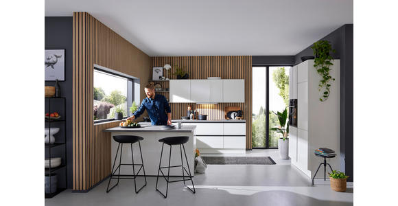 EINBAUKÜCHE   - Weiß, Design, Holzwerkstoff - Novel
