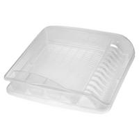 ODKVAPKÁVAČ NA RIAD - priehľadné, Basics, plast (39,5/39,5/8cm)