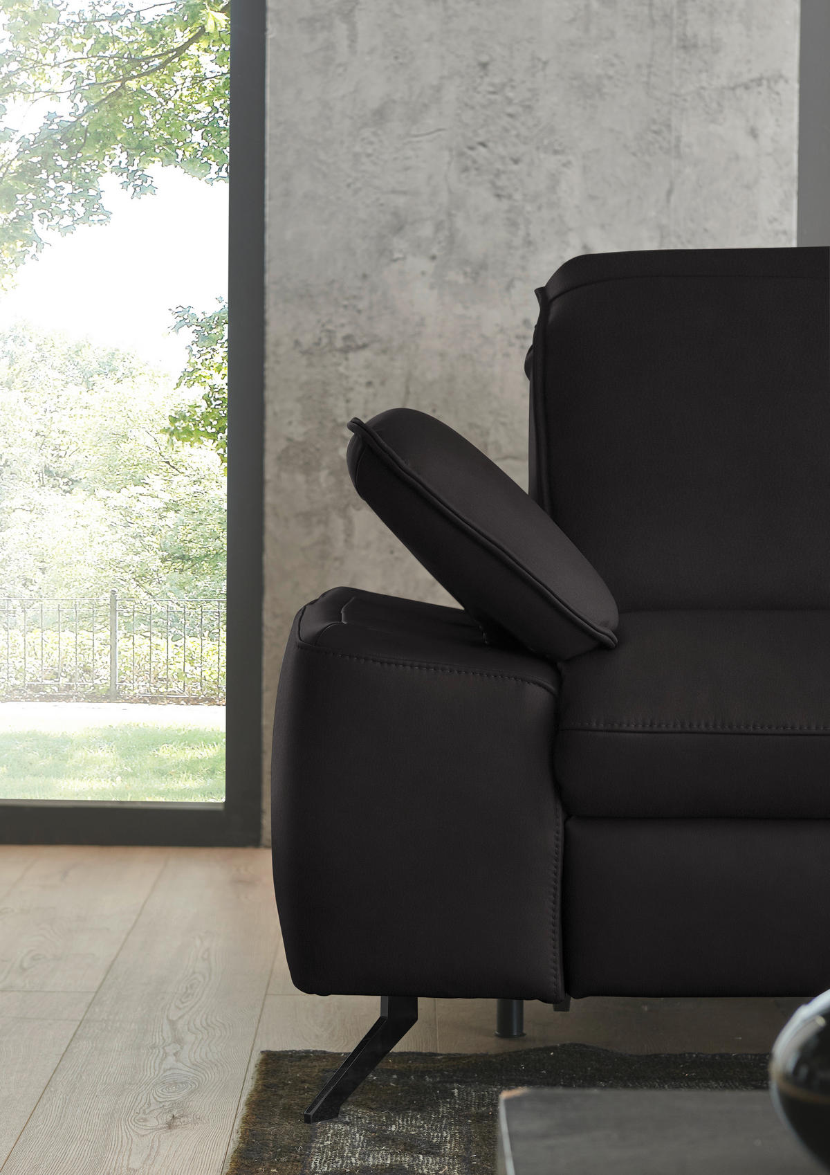ECKSOFA  Echtleder Schwarzbraun  - Schwarzbraun/Schwarz, Design, Leder/Metall (307/169cm) - Beldomo Premium