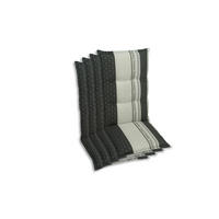 SESSELAUFLAGENSET in Anthrazit Schriftzug  - Anthrazit, Basics, Textil (50/7/108cm)