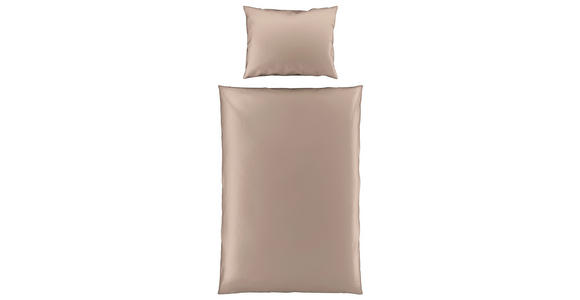 BETTWÄSCHE TANJA Satin 140/200 cm - Taupe, Basics, Textil (140/200cm) - Novel