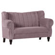 2-SITZER-SOFA  in Cord Flieder  - Dunkelbraun/Flieder, Design, Holz/Textil (168/96/75cm) - Ambia Home