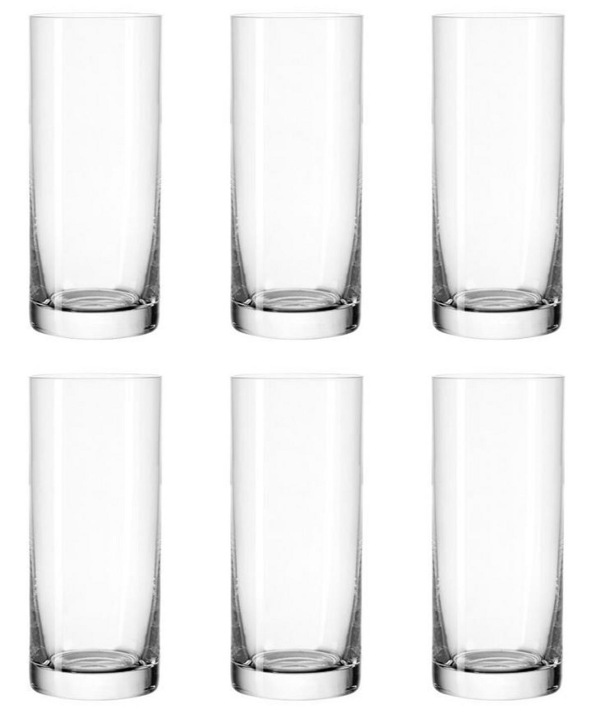 GLÄSERSET EASY+  6-teilig  - Klar, Basics, Glas (6,4/14,5/6,4cm) - Leonardo