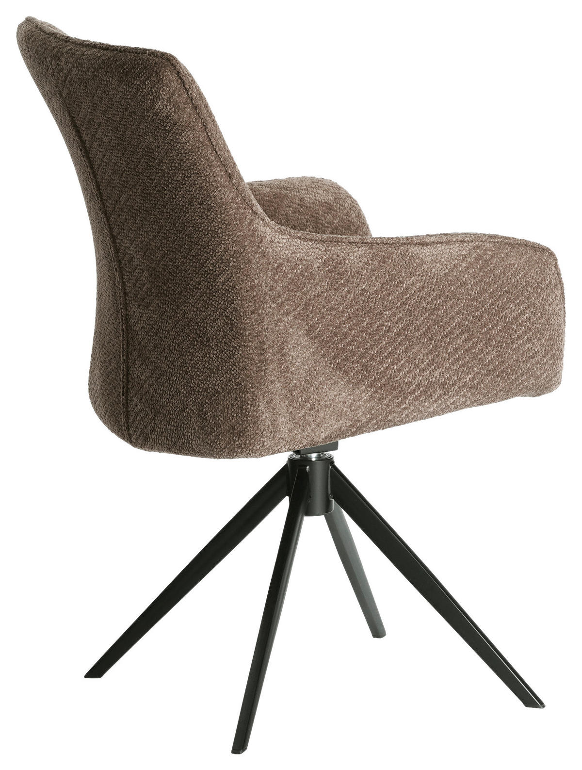 ARMLEHNSTUHL  in Eisen Webstoff  - Beige/Schwarz, Design, Textil/Metall (64/88/60cm) - Novel