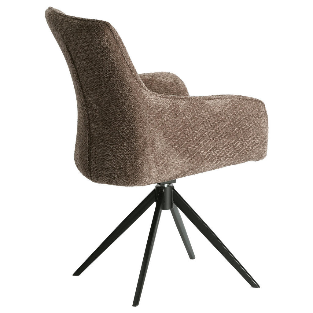 Thumbnail - Novel Armlehnstuhl, Schwarz, Beige, Metall, Textil, Drehkreuz, 64x88x60 cm, SGS-geprüft, Oeko-Tex® Standard 100, Stoffau...