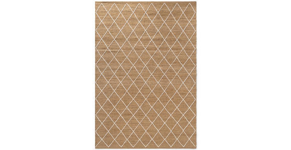 FLACHWEBETEPPICH 200/300 cm Kunu Weiß, Sandfarben - Sandfarben/Weiß, Basics, Textil (200/300cm) - Novel