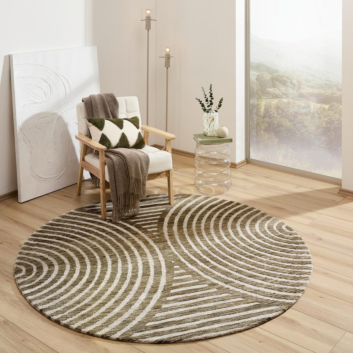 TUFTTEPPICH 180 cm Grün  - Grün, Basics, Textil (180cm) - Novel