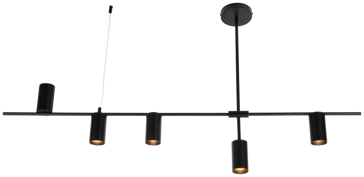 HÄNGELEUCHTE 123/12/66 cm   - Schwarz, Design, Metall (123/12/66cm) - Collet's Monde