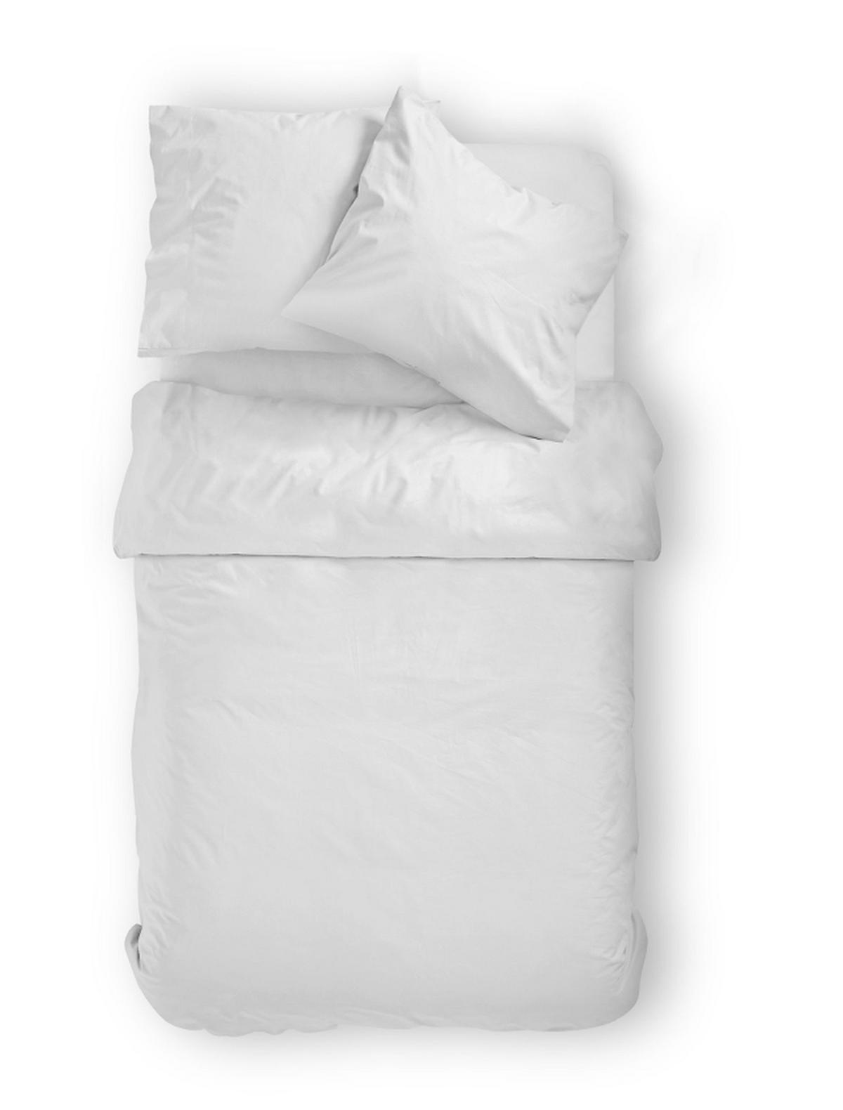 BETTWÄSCHE Makosatin 140/200 cm  - Weiß, Basics, Textil (140/200cm)