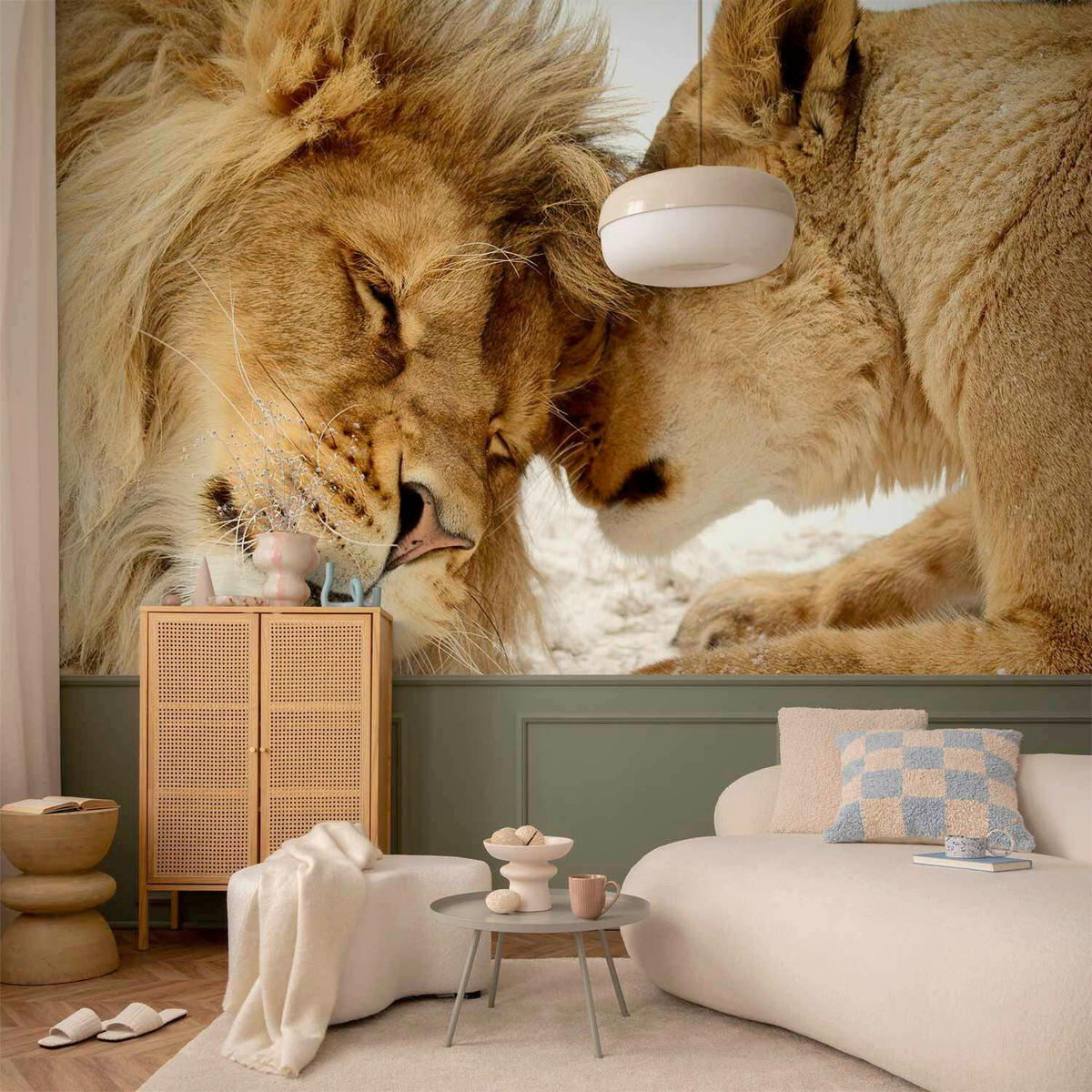 FOTOTAPETE  - Weiß/Honig, LIFESTYLE, Textil (150/105cm) - artgeist