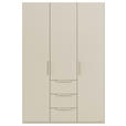 DREHTÜRENSCHRANK 151/235/61 cm,  in Champagner, 3-türig  - Champagner, Basics, Holzwerkstoff/Metall (151/235/61cm) - Novel