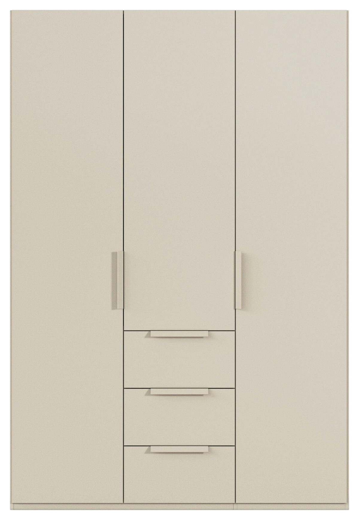 DREHTÜRENSCHRANK 151/235/61 cm,  in Champagner, 3-türig  - Champagner, Basics, Holzwerkstoff/Metall (151/235/61cm) - Novel