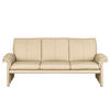 3-SITZER-SOFA Echtleder Beige  - Beige/Silberfarben, Design, Leder/Metall (214/90/88cm) - Livetastic
