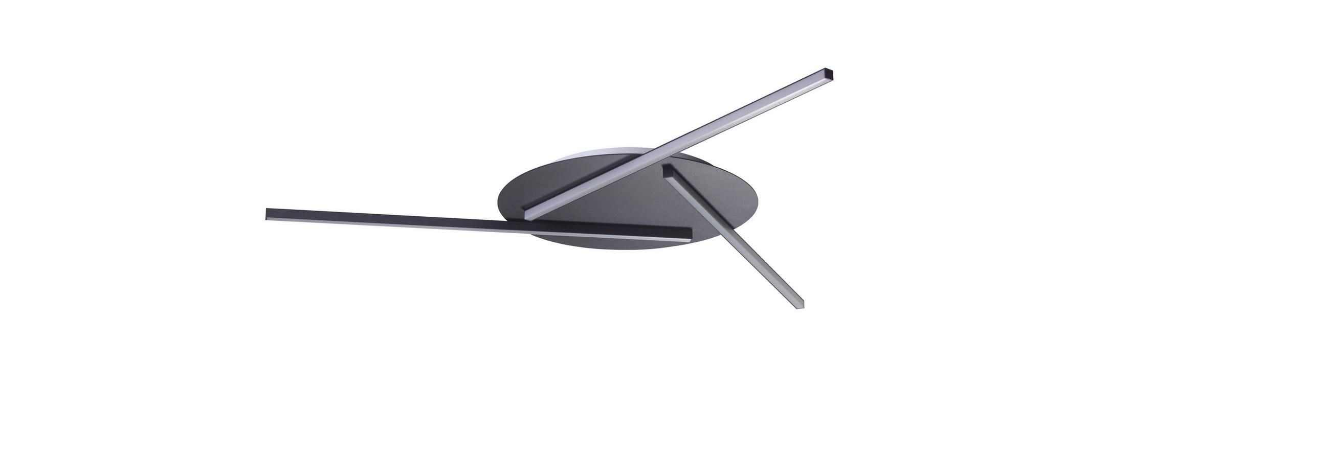 LED-DECKENLEUCHTE Dual  Smart 120/5,5 cm   - Anthrazit, Design, Metall (120/5,5cm) - BOPP