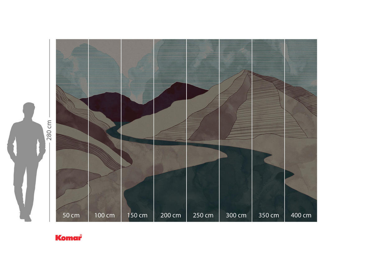 FOTOTAPET 400/280 cm  - multicolor, Trend, papper (400/280cm) - Komar