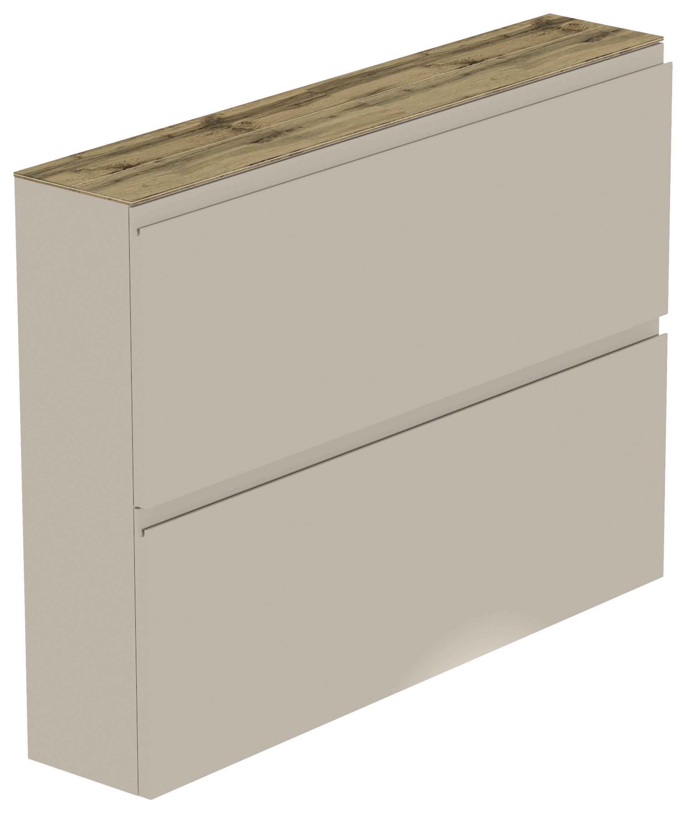 HÄNGESCHUHSCHRANK Eichefarben, Sandfarben  - Sandfarben/Eichefarben, Design, Holzwerkstoff (110/82/22cm) - Moderano