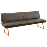 SITZBANK Holz, Textil Braun, Hellbraun, Wildeiche  - Hellbraun/Wildeiche, Design, Holz/Textil (214/88/66cm) - Koinor