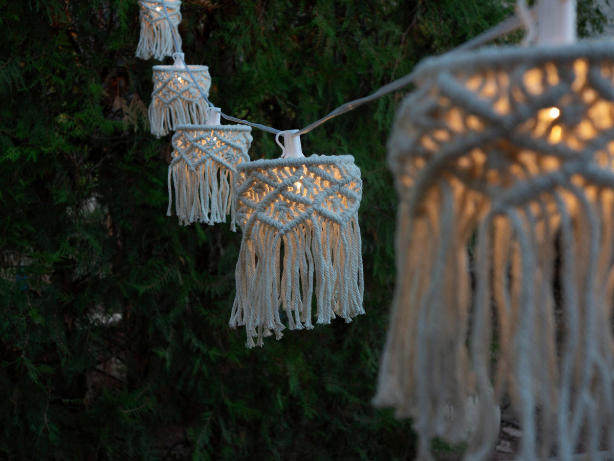 LICHTERKETTE  - Weiß, KONVENTIONELL, Textil (21.5/13.5/800cm) - New Garden