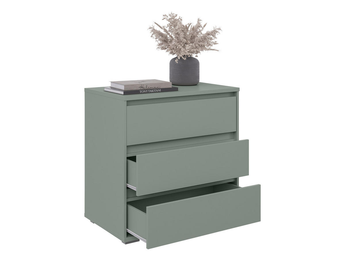 KOMMODE , 80,1/78,8/48 cm, 3 Schublade(n)  - Anthrazit/Graugrün, Design, Holzwerkstoff/Kunststoff (80,1/78,8/48cm) - Carryhome