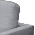 ECKSOFA Grau Chenille Rückenkissen, Rücken echt  - Silberfarben/Grau, KONVENTIONELL, Textil/Metall (143/284cm) - Carryhome
