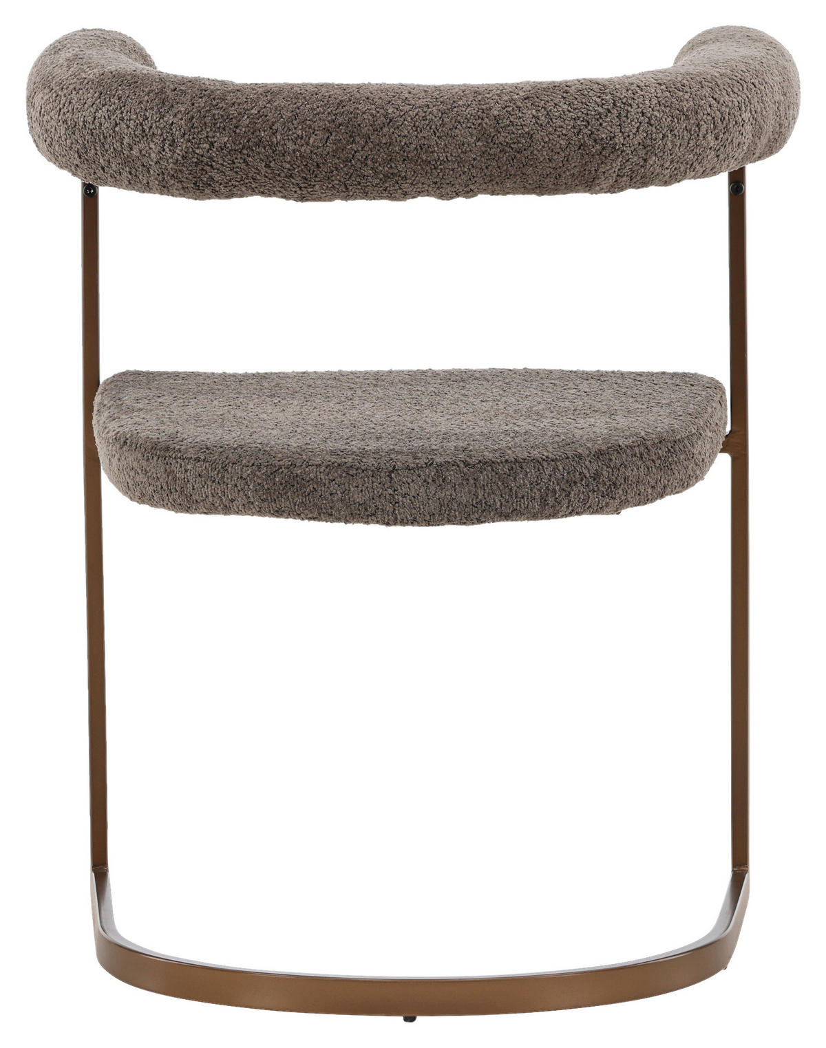 STUHL-SET 2 Stück  in Stahl Bouclé Metall, Textil  - Braun/Grau, Design, Textil/Metall (65/75/54cm) - Livetastic