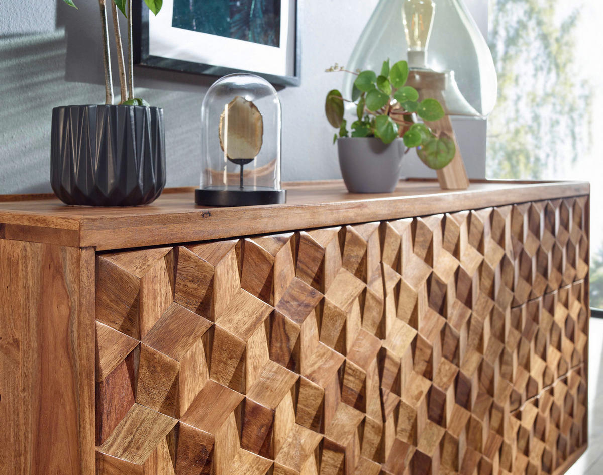 SIDEBOARD  in 138/76/45 cm  - Sheeshamfarben, Design, Holz (138/76/45cm) - MID.YOU