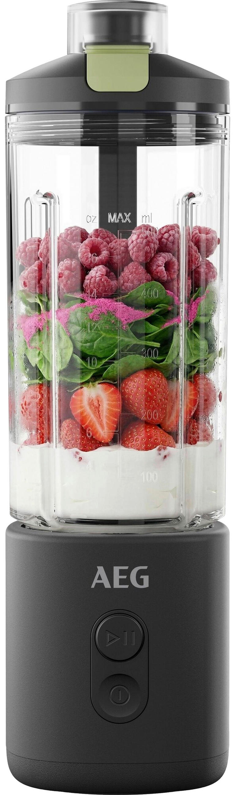 SMOOTHIE MAKER  - Schwarz, Basics, Glas/Kunststoff (10,5/29,4/8,5cm) - AEG