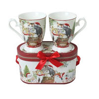 KAFFEEBECHER  320 ml   - Multicolor, LIFESTYLE, Karton/Keramik (8,5/10,7cm) - X-Mas