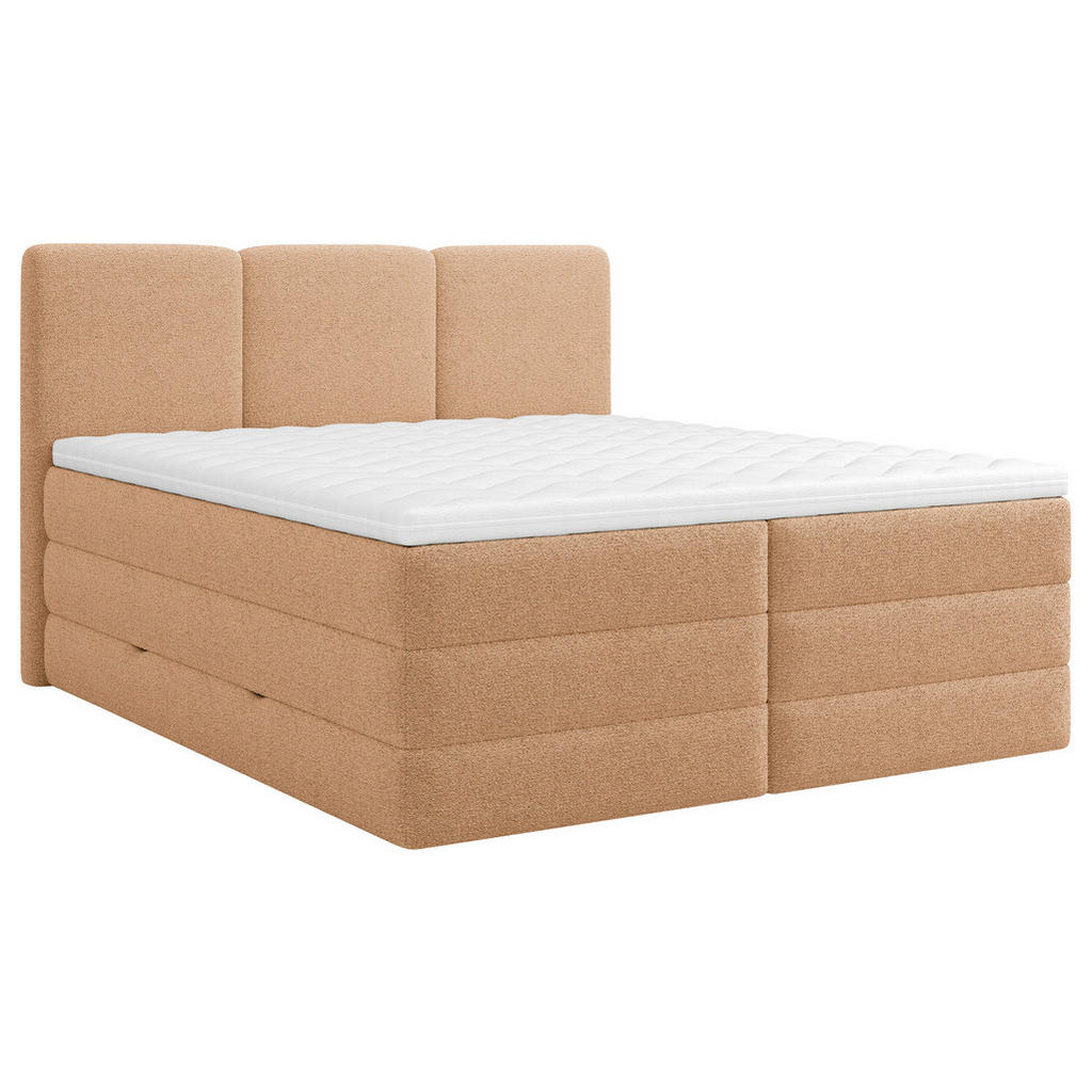 Thumbnail - Mid.you Boxspringbett, Terracotta, Holz, Textil, H3 + H4, 160x200 cm, Matratze geteilt, Wendematratze mit unterschiedlic...