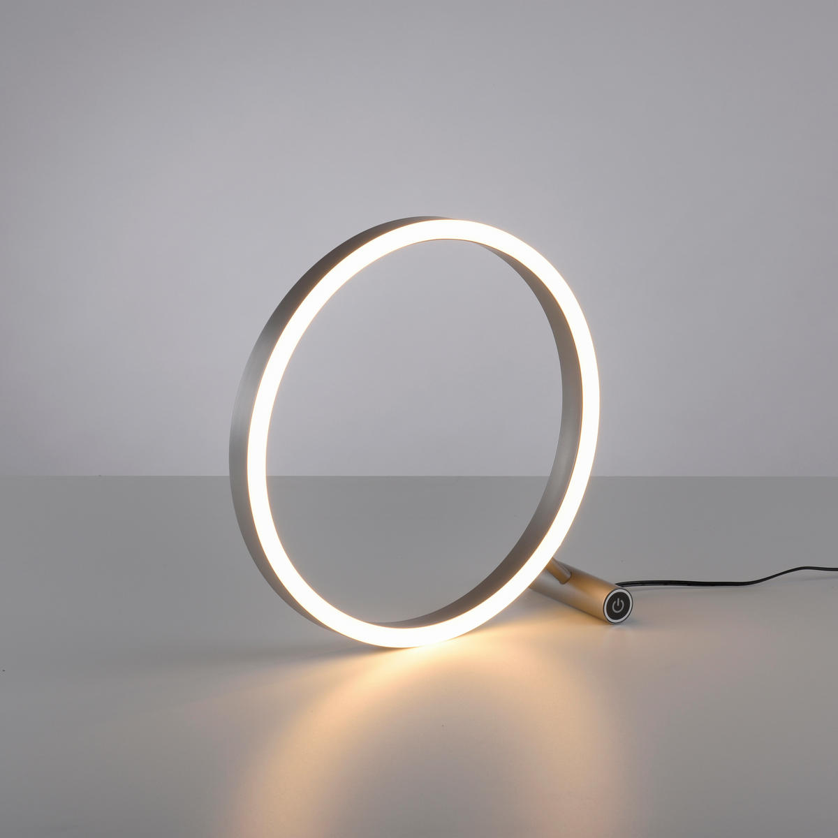 STOLNÁ LED LAMPA, dotykový stmievač, 28,5/10/28 cm - hliníková, Design, kov/plast (28,5/10/28cm)