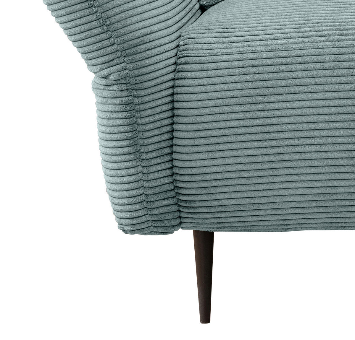 ECKSOFA Cord Hellblau  - Schwarz/Hellblau, Design, Textil/Metall (256/294cm) - Livetastic