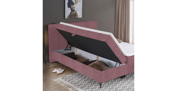 BOXBETT 180/200 cm in Beere - Beere/Schwarz, Design, Holz/Holzwerkstoff (180/200cm) - Xora