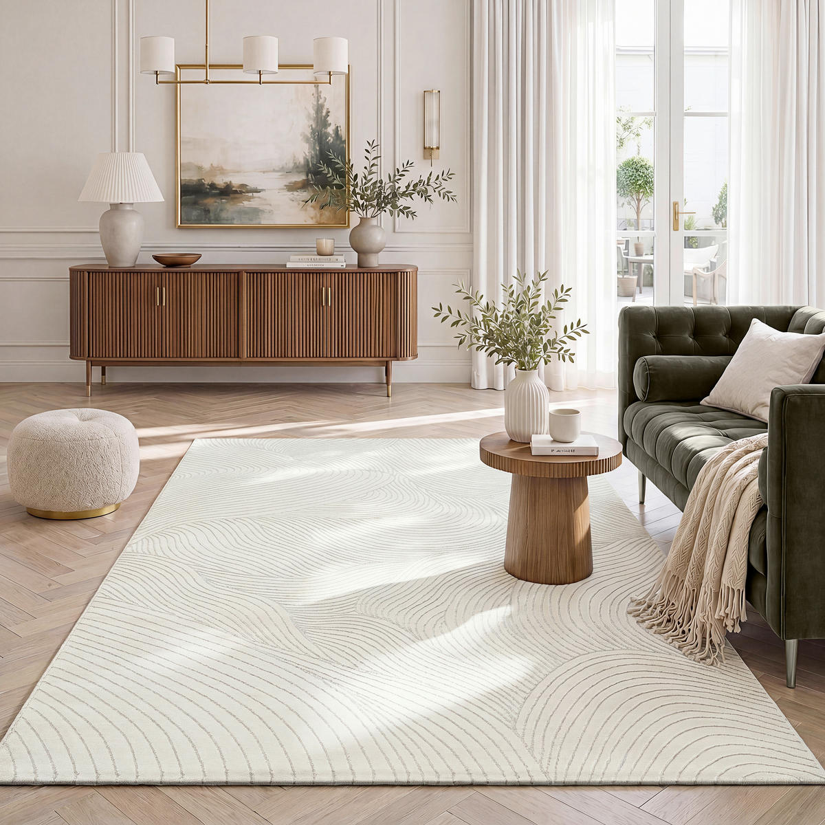 WEBTEPPICH  Wohnzimmer 80/150 cm Creation Creme rechteckig  - Creme, Basics, Textil (80/150cm) - Novel
