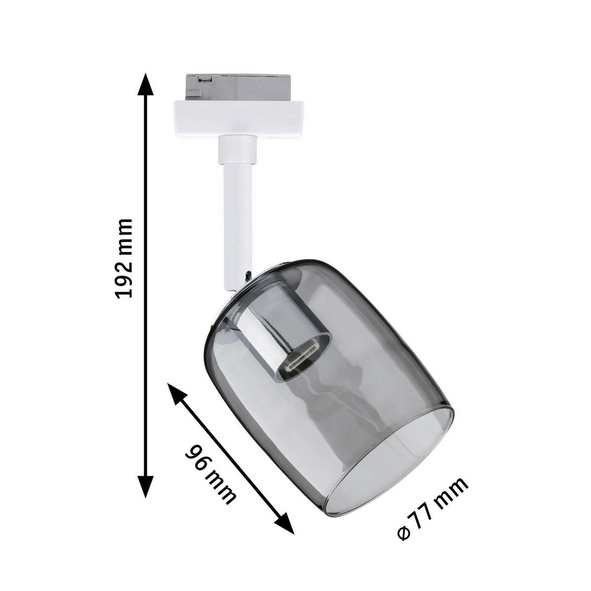 SCHIENENSYSTEM-STRAHLER Blossom 19,2/11/7,7 cm  - Basics (19,2/11/7,7cm) - Paulmann