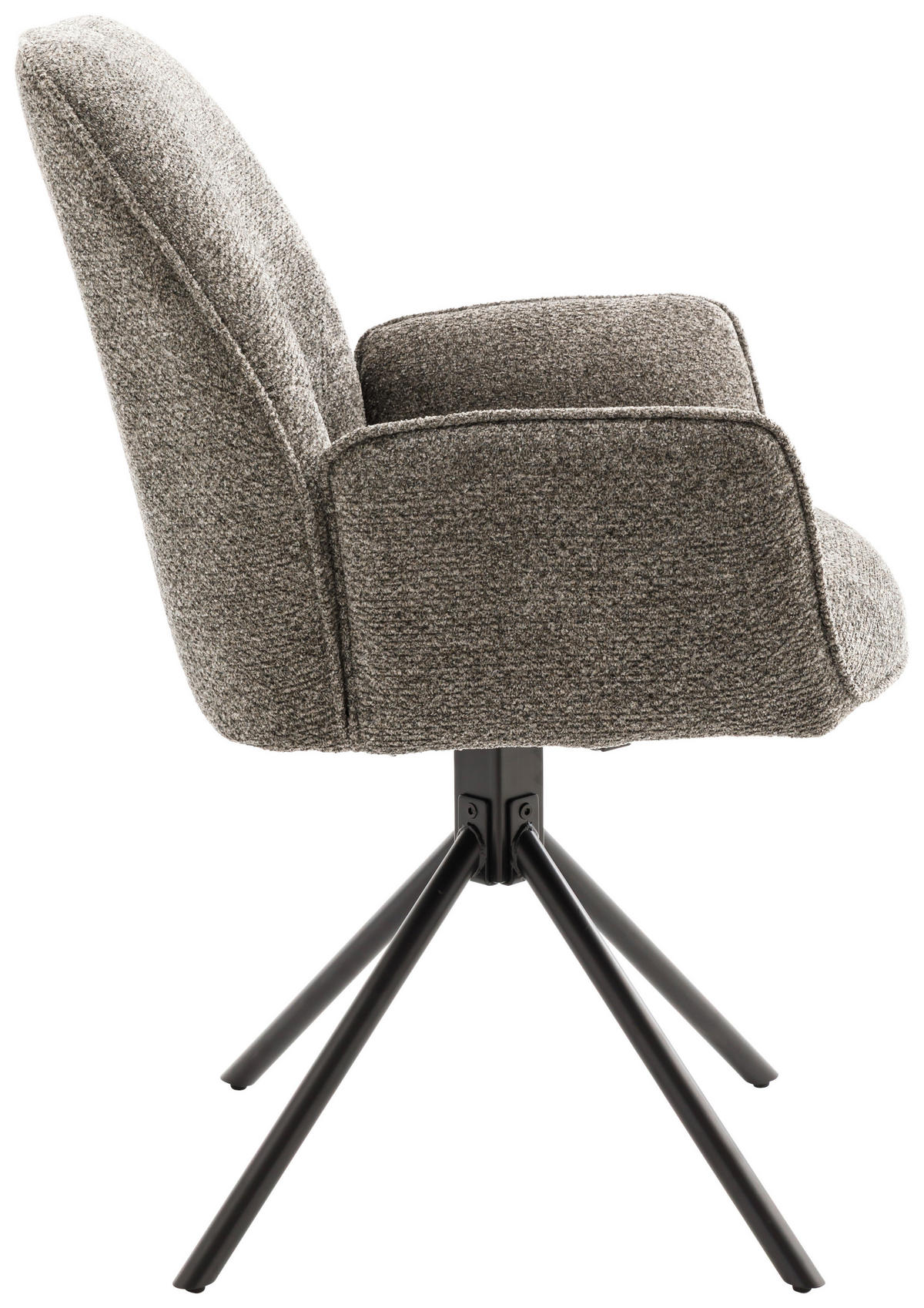 ARMLEHNSTUHL  in Eisen Struktur  - Anthrazit/Schwarz, Design, Textil/Metall (59/88/63cm) - Carryhome