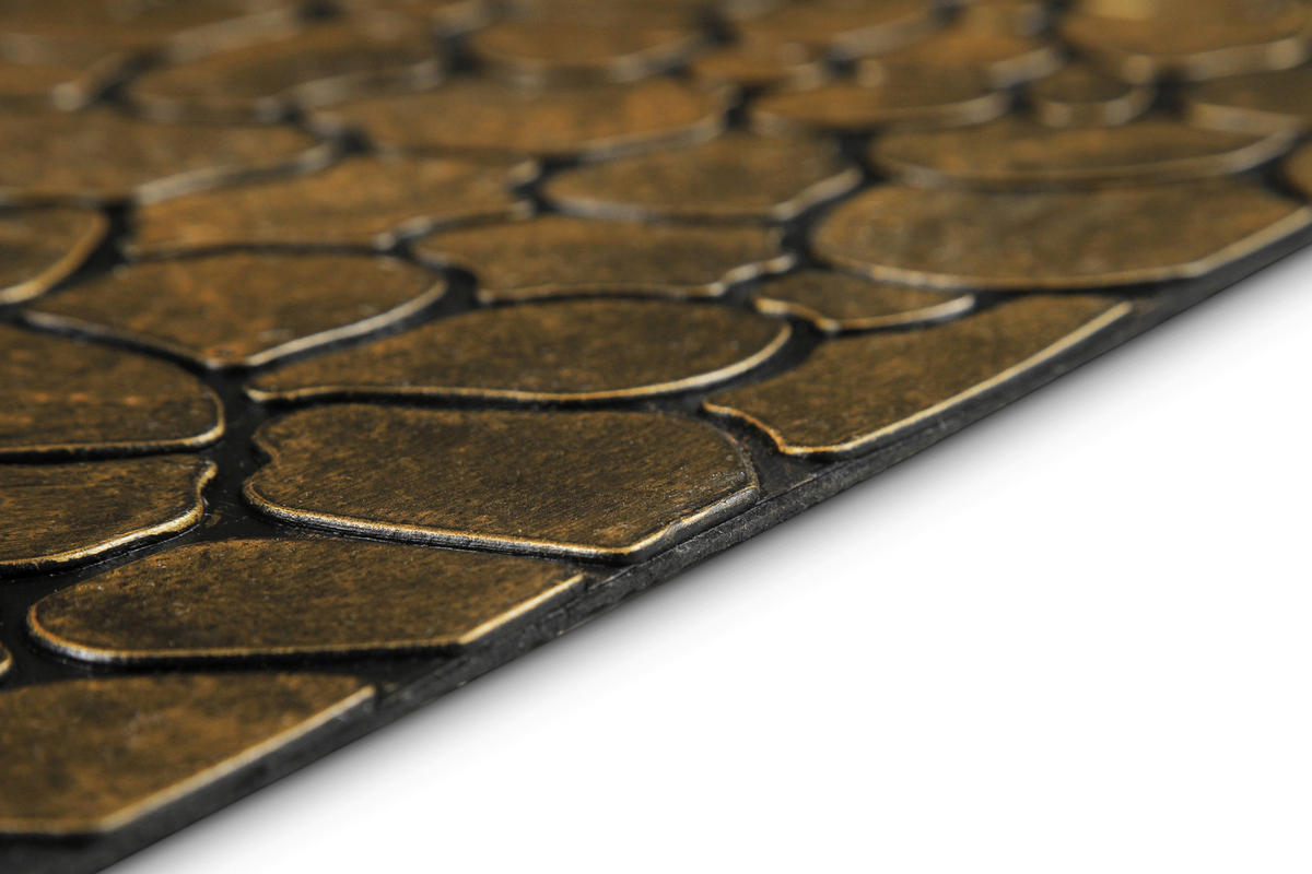 FUßMATTE 40/60 cm Desert Pebble  - Goldfarben/Braun, KONVENTIONELL, Kunststoff (40/60cm) - WECON HOME