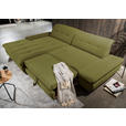 ECKSOFA in Mikrofaser Grün 198/290 cm - Schwarz/Grün, Design, Textil/Metall (198/290cm) - Xora
