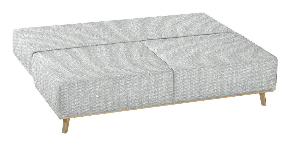 BOXSPRINGSOFA  mit Stoffauswahl, Rücken echt Grau  - Grau, Design, Holz/Textil (203/97/107cm) - Dieter Knoll