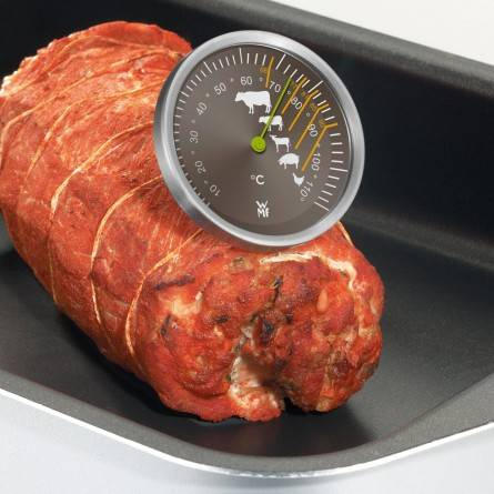 BRATENTHERMOMETER  - Silberfarben/Schwarz, Basics, Metall - WMF